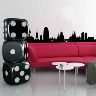 Vinilo decorativo adhesivo skyline barcelona Vinilo decorativo adhesivo skyline barcelona