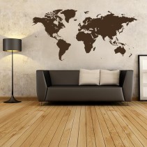 Vinilo decorativo adhesivo y pegatina mapamundi