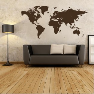 Vinilo decorativo adhesivo y pegatina mapamundi