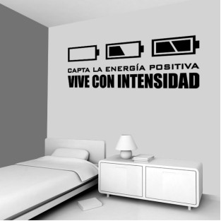 Vinilo decorativo energía positiva