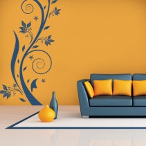 Vinilo decorativo flores vertical