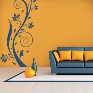 Vinilo decorativo flores vertical