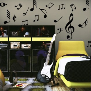 Vinilo decorativo kit notas musicales