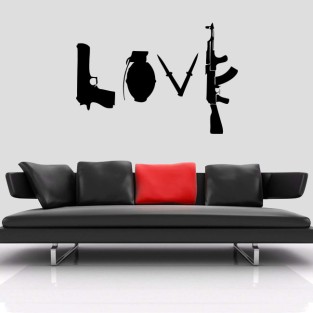 Vinilo decorativo love grafiti de banksy Vinilo decorativo love grafiti de banksy