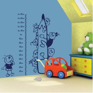 Vinilo decorativo medidor infantil lápiz (medida: 150 x 153 cm)
