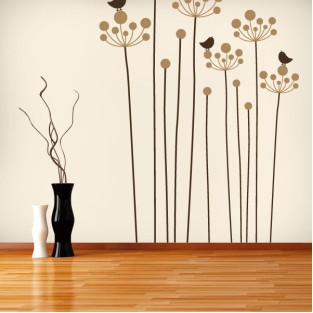 Vinilo decorativo naturaleza floral