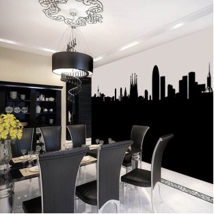 Vinilo decorativo skyline barcelona Vinilo decorativo skyline barcelona