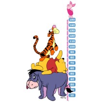 Vinilo decorativo infantil medidor de winnie the pooh (medida: 91  x 184 cm)