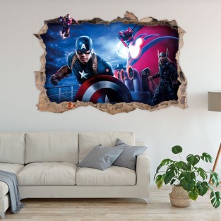 Vinilo marvel 3d agujero Vinilo marvel 3d agujero