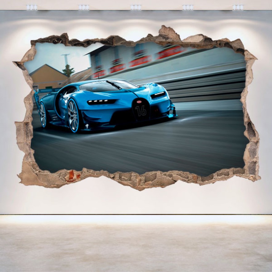 Vinilos 3d bugatti vision gran turismo