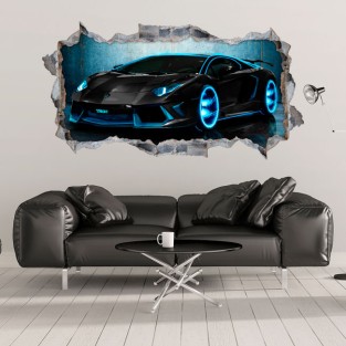 Vinilos 3d lamborghini tron supercoche Vinilos 3d lamborghini tron supercoche