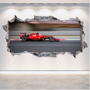 Vinilos 3d coches fórmula 1 ferrari