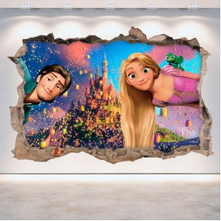 Vinilos 3d disney tangled enredados