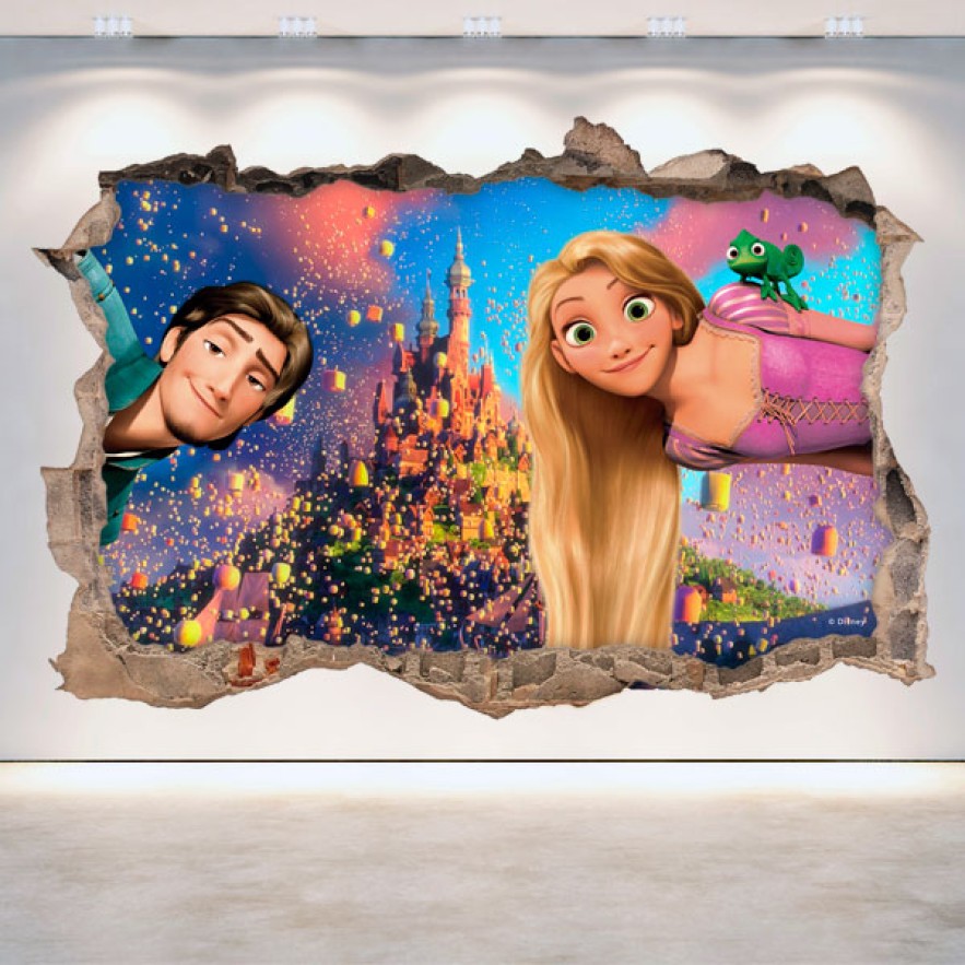 Vinilos 3d disney tangled enredados
