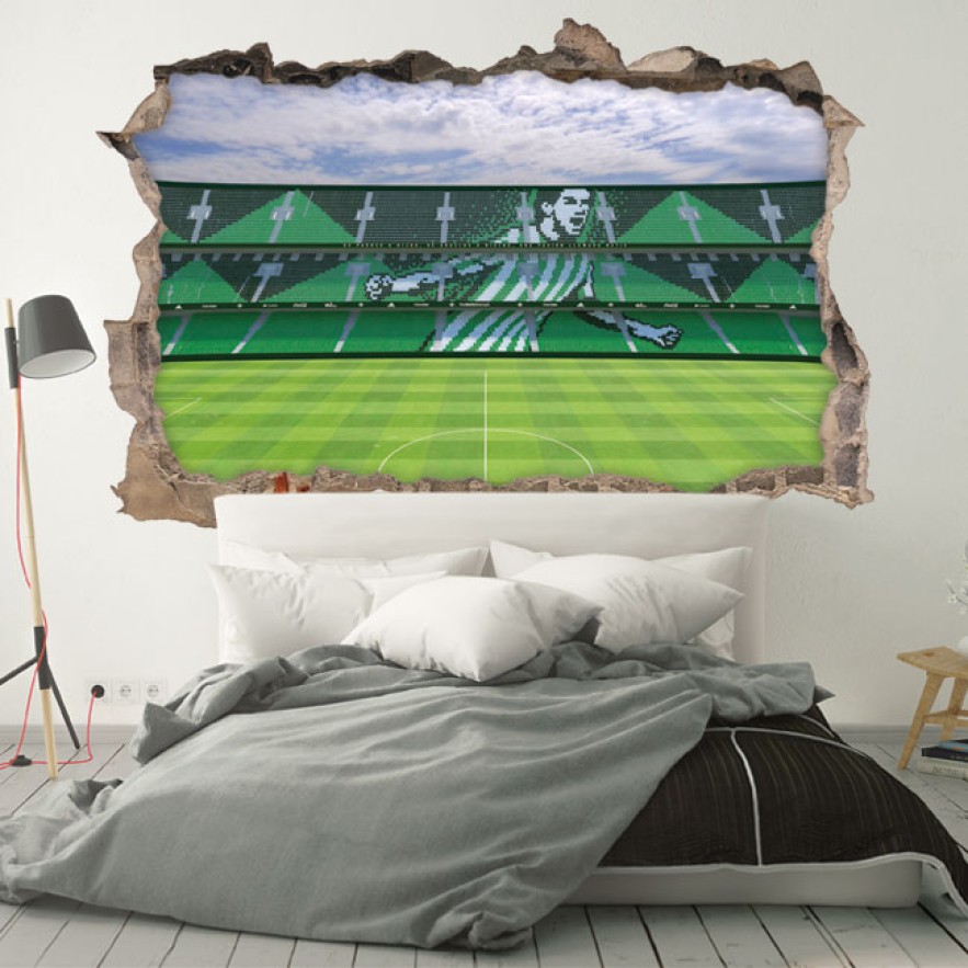 Vinilos 3d estadio de fútbol benito villamarín real betis balompié