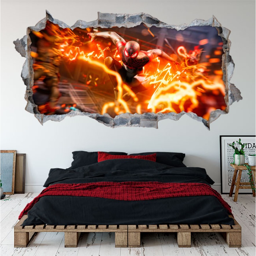Vinilos 3d marvel spider man miles morales