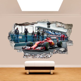 Vinilos 3d coche fórmula 1 ferrari