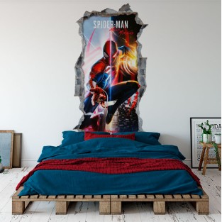 Vinilos 3d spider man miles morales