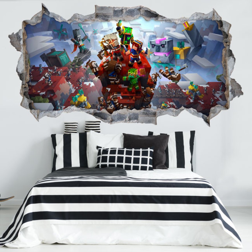 Vinilos adhesivos 3d minecraft
