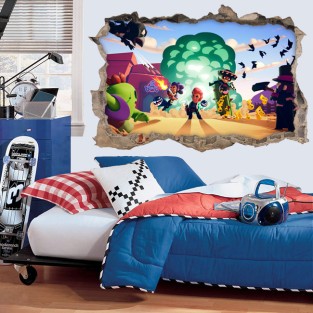Vinilos adhesivos agujero videojuego brawl stars 3d Vinilos adhesivos agujero videojuego brawl stars 3d