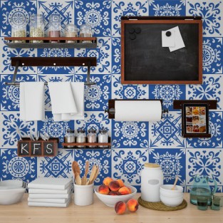 Vinilos decorativos adhesivos azulejos de pared (24 unidades)