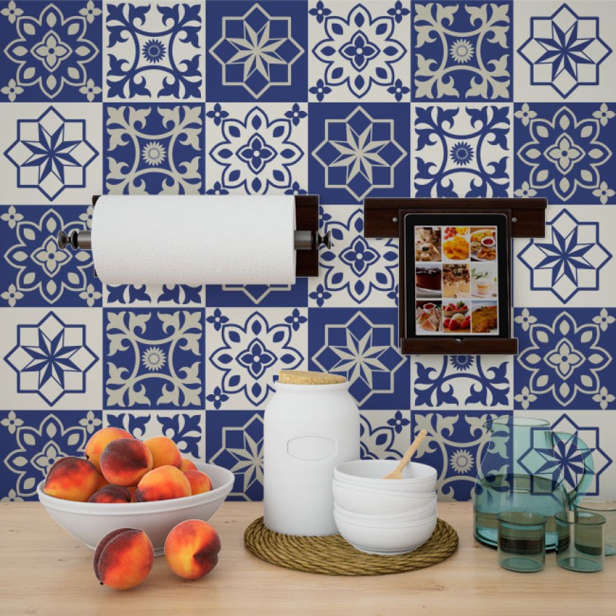 Vinilos adhesivos azulejos paredes hidráulicos (24 unidades)