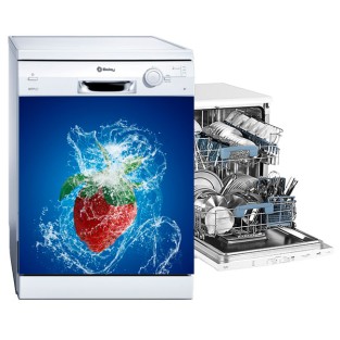 Vinilos adhesivos lavavajillas fresa splash Vinilos adhesivos lavavajillas fresa splash