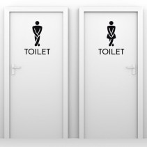 Vinilos adhesivos señal para baños y aseos