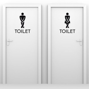 Vinilos adhesivos señal para baños y aseos