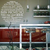 Vinilos adhesivos pegatinas buen provecho