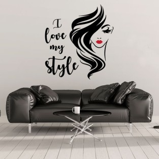 Vinilos adhesivos rostro mujer i love my style Vinilos adhesivos rostro mujer i love my style