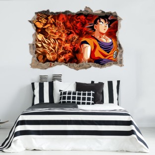 Vinilos agujero 3d dragon ball goku Vinilos agujero 3d dragon ball goku