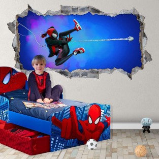 Vinilos agujero 3d miles morales spider man Vinilos agujero 3d miles morales spider man