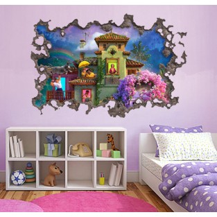 Vinilos agujero pared 3d disney encanto
