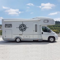 Vinilos autocaravanas rosa de los vientos