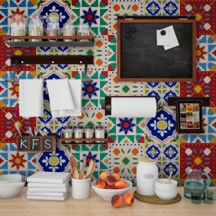 Vinilos azulejos de pared hidráulicos (24 unidades)