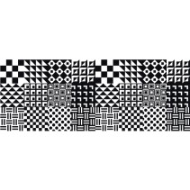 Vinilos azulejos para cocinas y baños blanco negro (24 unidades)