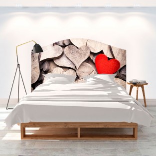 Vinilos decorativos para cabeceros camas corazones de madera