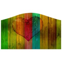 Vinilos corazón madera colores cabeceros camas