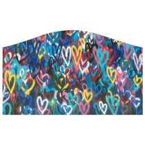 Vinilos decorativos para cabeceros camas grafiti de corazones