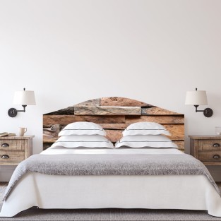 Vinilos decorativos de textura de madera rústica para cabeceros camas