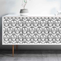 Vinilos efecto óptico cubos para muebles o armarios