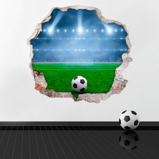 Vinilos de pared campo de fútbol 3d