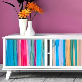 Vinilos franjas colores decorar muebles o armarios Vinilos franjas colores decorar muebles o armarios