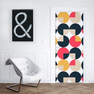 Vinilos decorativos vintage círculos puertas y armarios