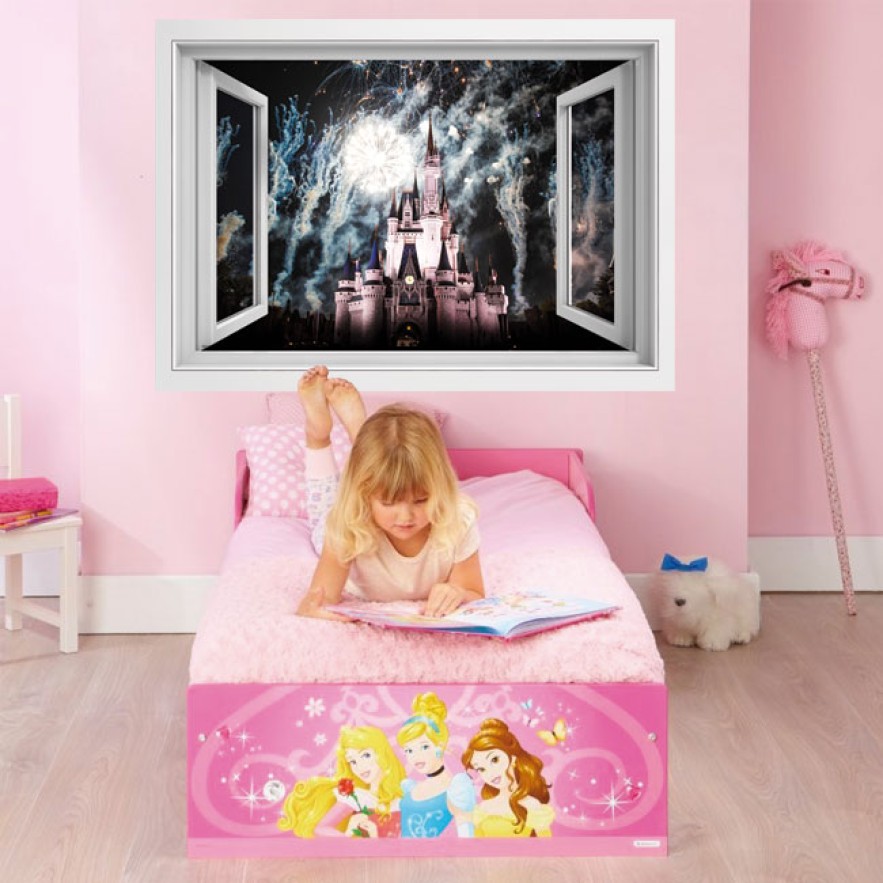 Vinilos ventana 3d castillo disneyland