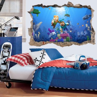 Vinilos decorativos 3d videojuego minecraft Vinilos decorativos 3d videojuego minecraft