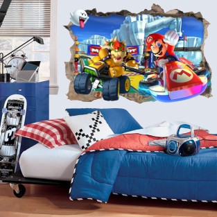 Vinilos decorativos 3d videojuegos mario kart Vinilos decorativos 3d videojuegos mario kart