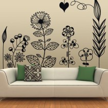 Vinilos decorativos arte floral