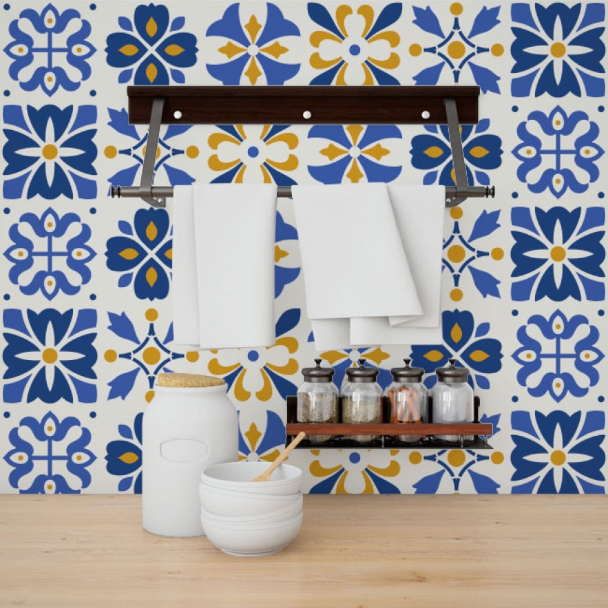 Vinilos decorativos azulejos de pared (24 unidades)